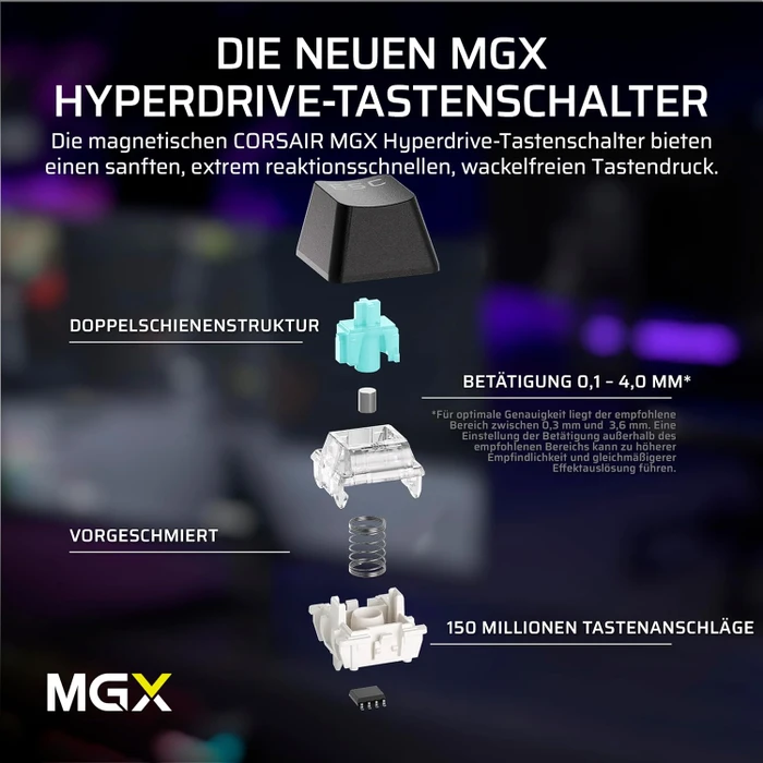 Corsair Makr Pro 75, schwarz, Corsair MGX Hyperdrive, USB, DE