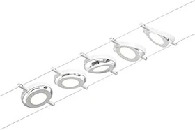 Paulmann CorDuo RoundMac Basisset Seilsystem LED Spot 4.5W weiß, 5 Stück