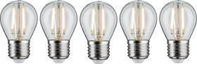 Paulmann Filament LED Tropfen E27 2.6W/827 klar, 5 Stück