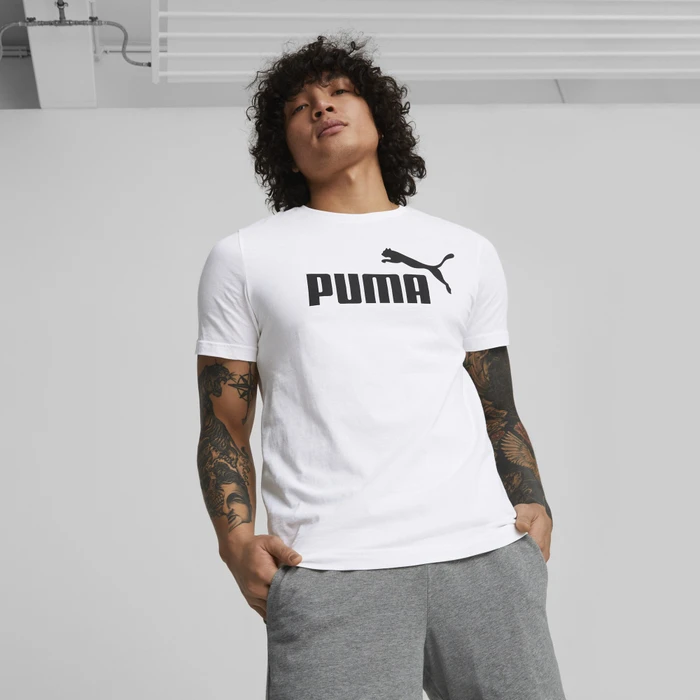 Puma Essentials Logo T-Shirt kurzarm puma white (Herren)