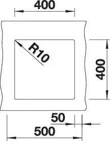 Blanco Subline 400-U Unterbau Becken mittig anthrazit
