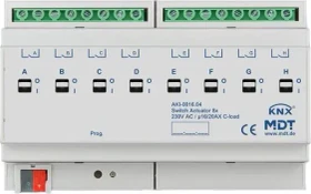 MDT Schaltaktor AKI 8-fach, 8TE REG, 16/20A, Schaltaktor (AKI-0816.04)