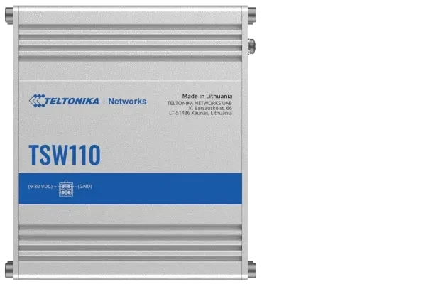 Teltonika TSW Industrial Gigabit Switch, 5x RJ-45, PoE PD