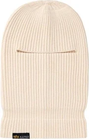 Alpha Industries Label Sturmhaube jet stream white