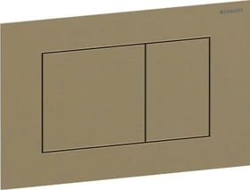 Geberit Sigma40 Betätigungsplatte eckig, 2-Mengen-Spülung, messing gebürstet, easy-to-clean-beschichtet