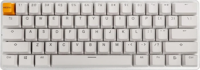 Glorious GMMK Compact, ABS, White Ice Edition, weiß/silber, Gateron BROWN, USB, US