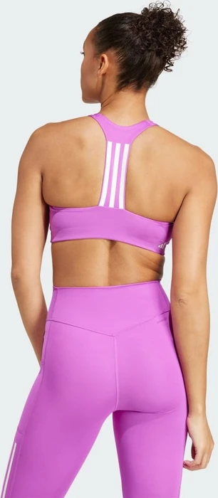 adidas Powerimpact Training Medium-Support 3-Streifen Sport-BH purple burst (Damen)