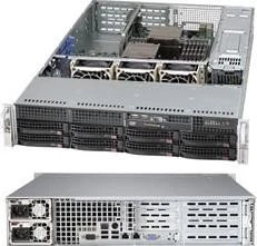 Supermicro SuperChassis 825TQC-R740WB, grau/schwarz, 2HE, 1x 740W redundant