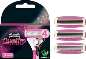 Wilkinson Sword Quattro for Women Rasierklinge, 3 Stück