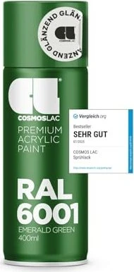 Cosmos Lac Acryllack-Spray RAL 6001 emerald green glänzend, 400ml