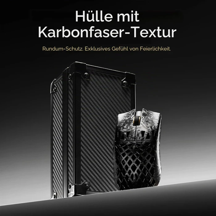 ATK Blazing Sky Ghost Ultimate 8K Hollow Carbon Fiber Wireless, schwarz, USB/Bluetooth
