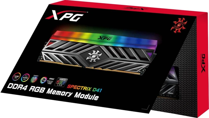 ADATA XPG Spectrix D41 grau RGB UDIMM 16GB Kit, DDR4-3200, CL16-18-18