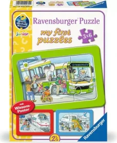 Ravensburger Puzzle my first puzzles Wieso? Weshalb? Warum? Unterwegs mit Bus, Bahn und Flugzeug