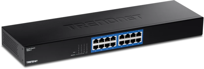 TRENDnet TEG-S Rackmount Gigabit Switch, 16x RJ-45