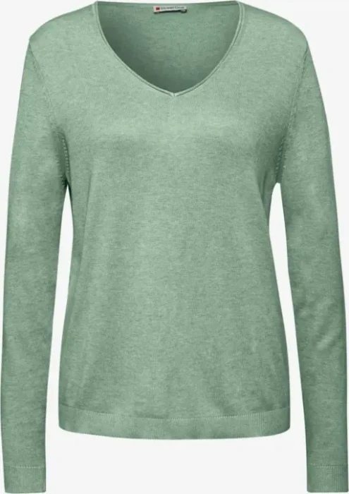 Street One V-Neck Pullover serene green mel. (Damen)