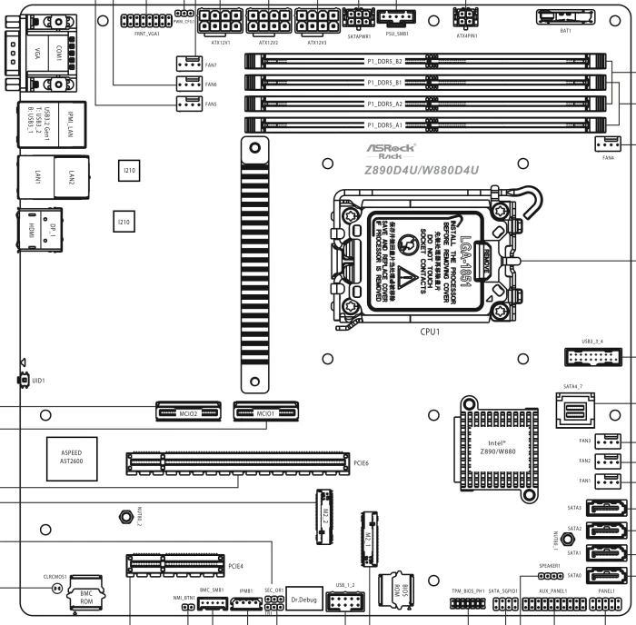 ASRock Rack W880D4U (Intel 1851)