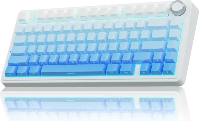 Aula F75 Pro, Gradient Blue, LEDs RGB, hot-swap, LEOBOG Seiya Star Vector, USB/Bluetooth, US