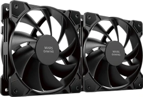 Mars Gaming MF-PWMX2 PWM Fan Kit, schwarz, 120mm, 2er-Pack