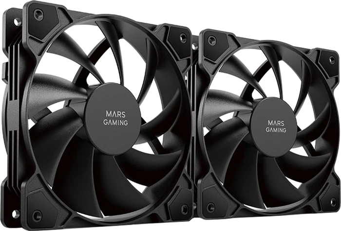 Mars Gaming MF-PWMX2 PWM Fan Kit, schwarz, 120mm, 2er-Pack