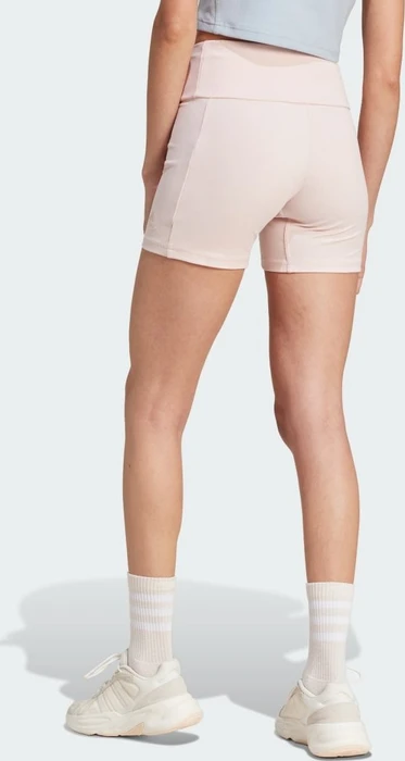 adidas Lounge Ribbed High-Waist Hose kurz sandy pink (Damen)