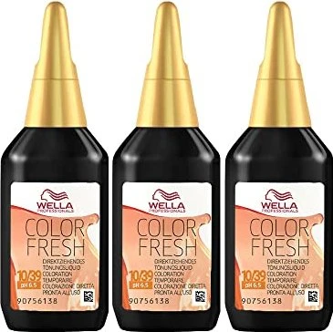Wella Color Fresh Haartönung pH 6.5 Acid Line Rich Naturals 10/39 hell-lichtblond gold-cendre, 75ml