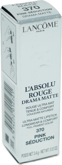 Lancôme L'Absolu Rouge Drama Matte Lippenstift 370 pink séduction, 3.4g