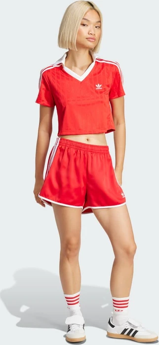 adidas Adicolor 3-Streifen Sprinter Laufhose kurz better scarlet (Damen)