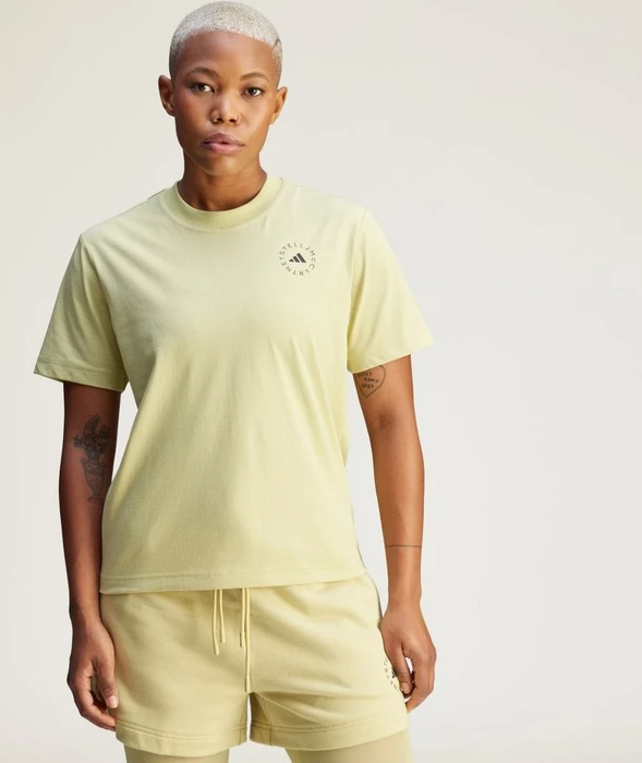 adidas by Stella McCartney TrueCasuals Regular Sportswear T-Shirt kurzarm halo gold (Damen)