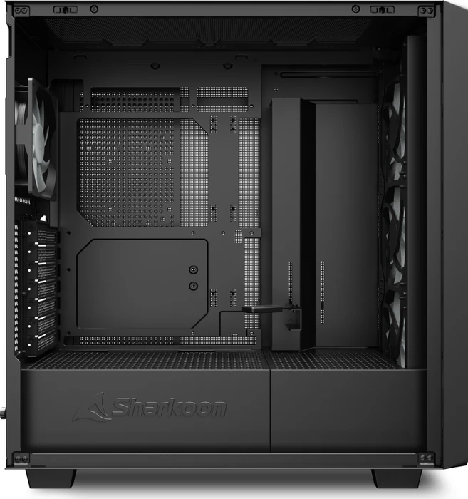 Sharkoon Rebel C70G RGB, schwarz/braun, Glasfenster