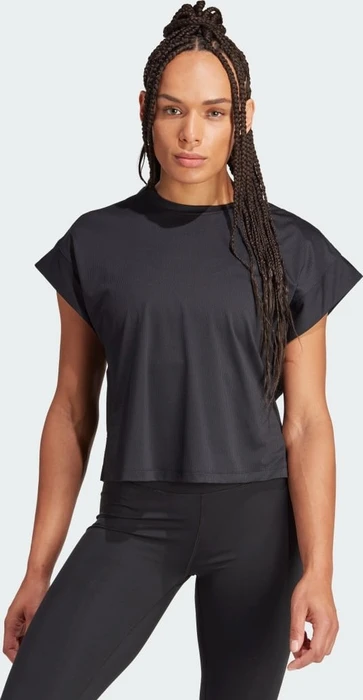 adidas Studio Funktionsshirt kurzarm black/grey six (Damen)