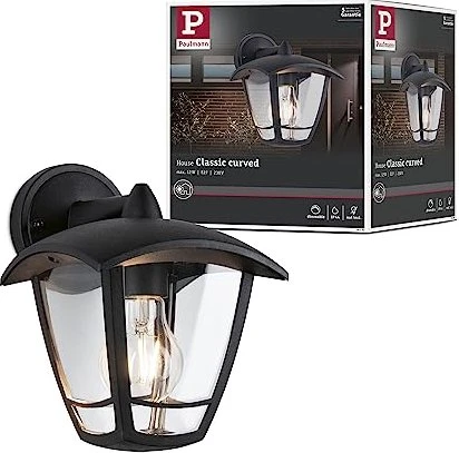 Paulmann House Classic Curved Wandleuchte schwarz