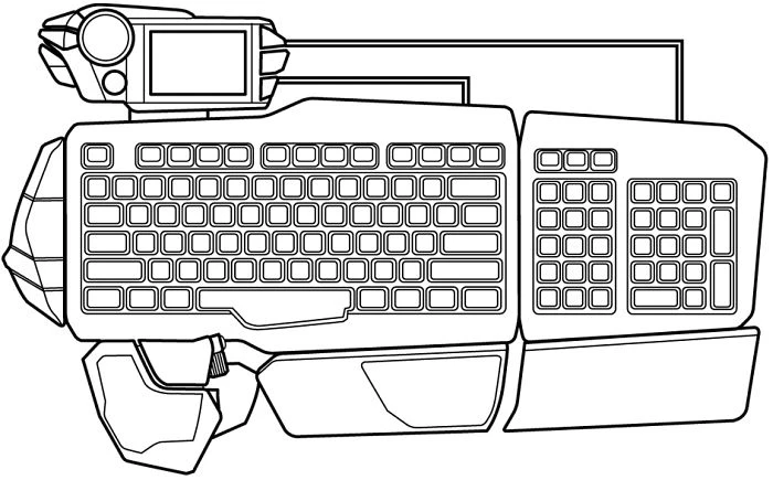 MadCatz S.T.R.I.K.E. 7 Keyboard, USB, DE