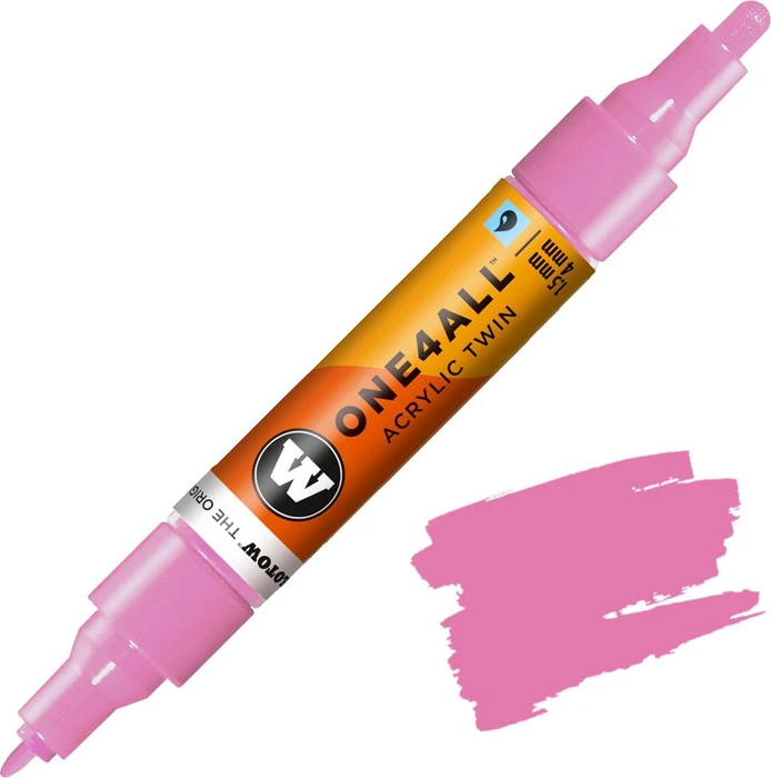 Molotow ONE4ALL Twin 1.5/4mm Acrylmarker fuchsiapink