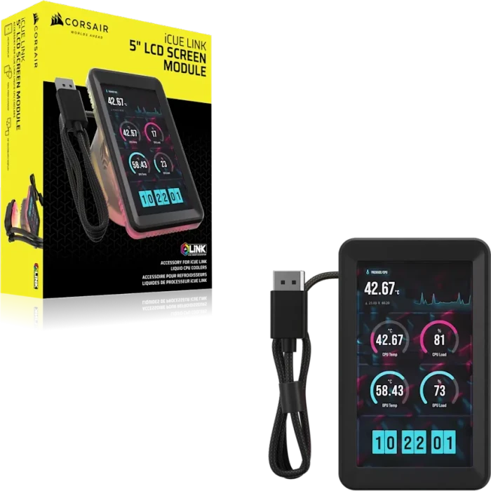 Corsair iCUE LINK 5" LCD Screen Module, schwarz