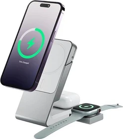 Alogic Matrix 3-in-1 Universal Magnetic Charging Dock weiß/silber