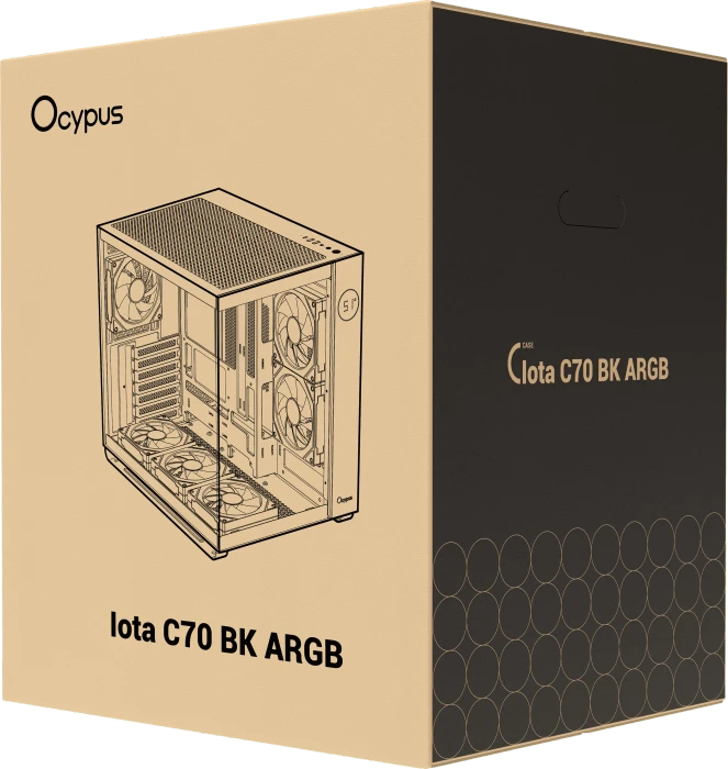 Ocypus Iota C70 ARGB, schwarz, Glasfenster