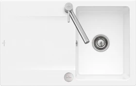 Villeroy & Boch Siluet Flat 780x490mm Einbau Becken reversibel mit Ablauffernbedienung weiß alpin