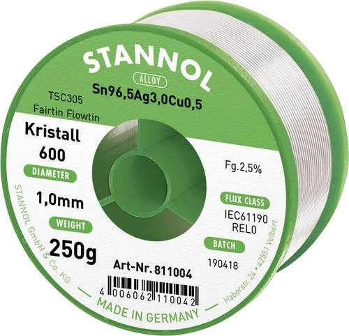 Stannol Lötzinn bleifrei 1mm, 250g