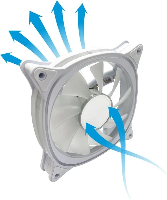 LC-Power Case Fan 120mm ARGB, weiß, LED-Steuerung, Fernbedienung, 120mm, 3er-Pack