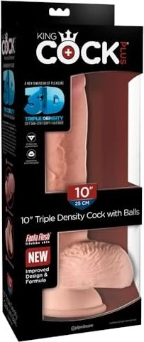 Pipedream King Cock Plus 10" Triple Density Cock with Balls