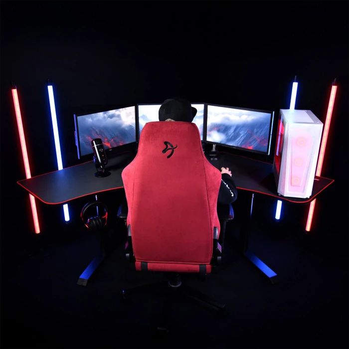 Arozzi Arena Angelo Gaming Eckschreibtisch 225x71cm Black-Red