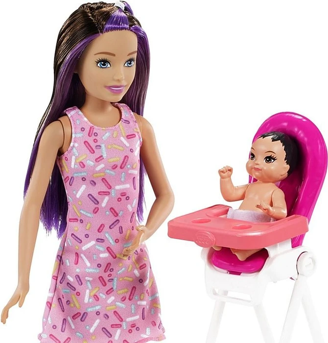 Mattel Barbie - Skipper Babysitter Geburtstag-Spielset mit Farbwechsel