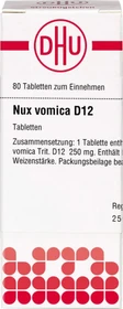 DHU Nux vomica D12 Tabletten, 80 Stück