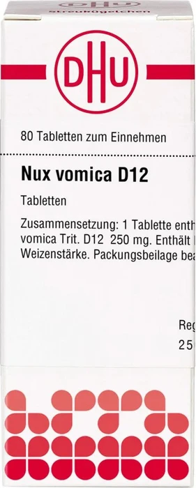 DHU Nux vomica D12 Tabletten, 80 Stück