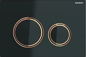 Geberit Sigma21 Betätigungsplatte schwarz/rotgold
