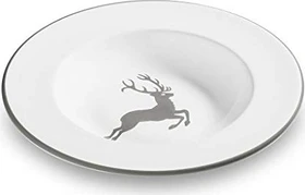 Gmundner Keramik Grauer Hirsch Suppenteller 24cm