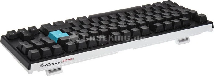 Ducky One 2 TKL PBT, LEDs blau, schwarz, MX BLUE, USB, DE