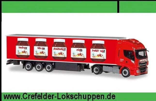 Herpa Iveco Stralis Hi-Way XP Kühlkoffer-Sattelzug Nutella/Spedition Michel