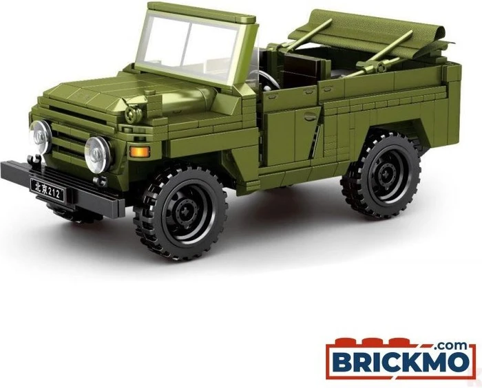 Sembo Blocks Beijing Auto Museum Militär Jeep Volksrepublik China Pullback