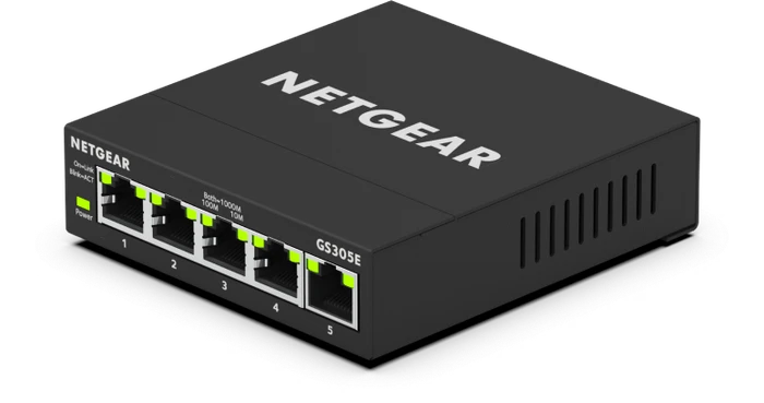 Netgear SOHO GS300 Desktop Gigabit Smart Switch, 5x RJ-45